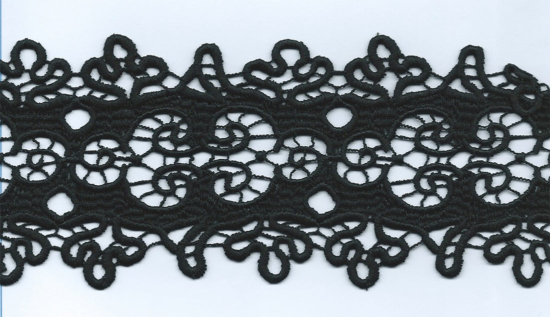 CH-CUT LACE W/TEXT:15Y:3.75" (TX57-1267)