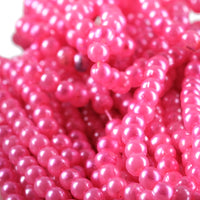 Plastic Round Beads – 4 mm, 30 in strand (KM/4MM-PX30)