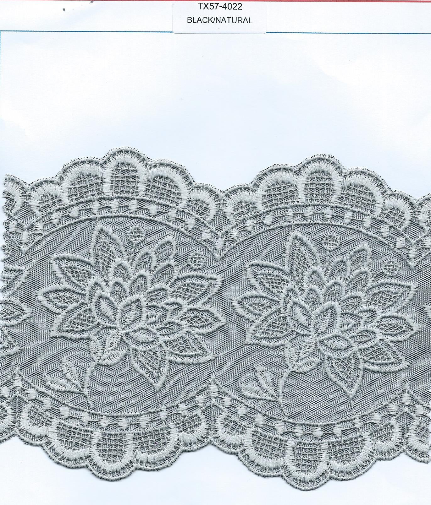 POL-NET LACE W/TEXT.YARN:7.5Y (TX57-4022)