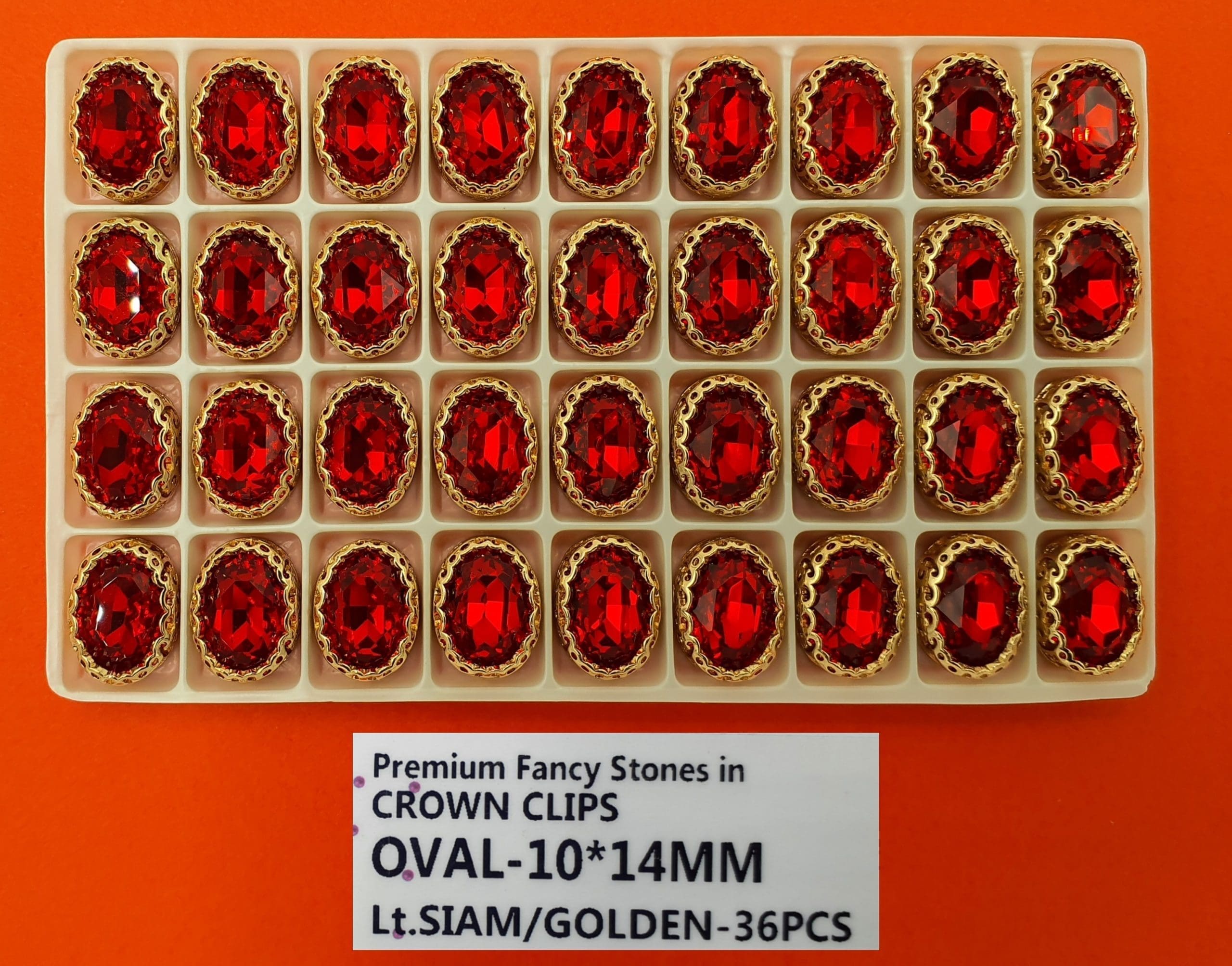 CRYSTAL STONES:36PC (OVAL-10X14)