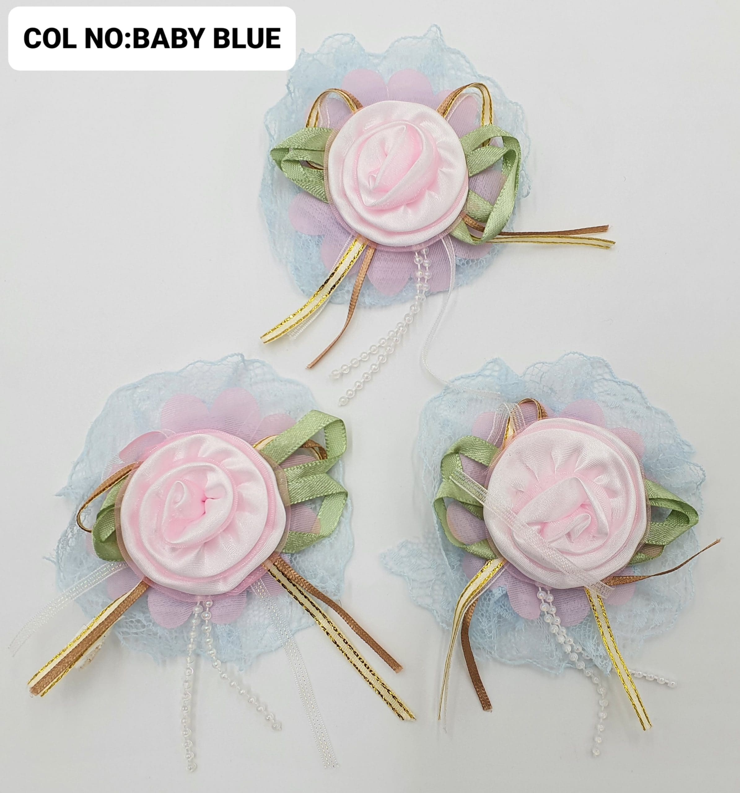 RIBBON FLOWER:10PC/PKT (130708)