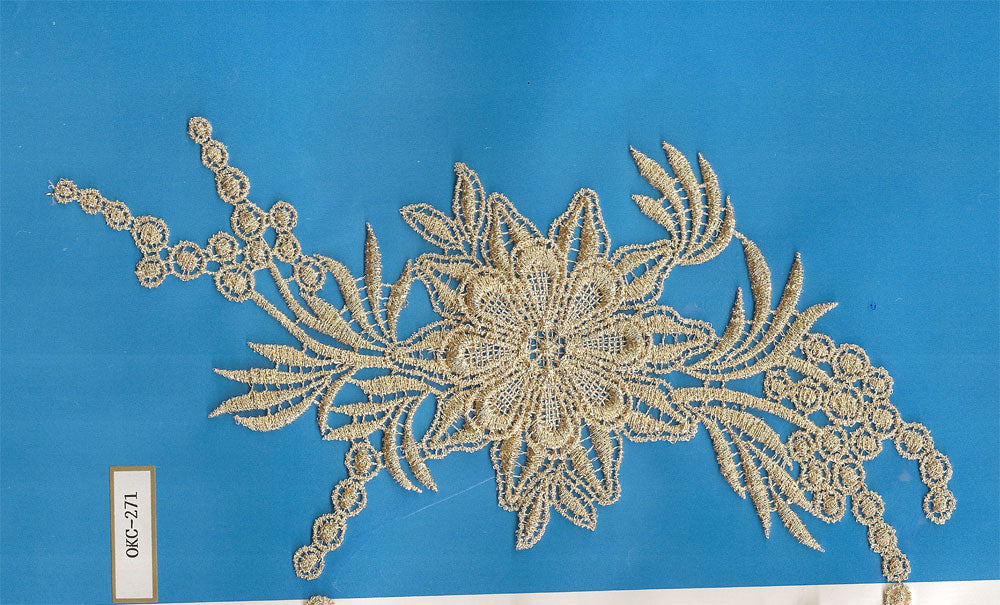 GUIPURE MOTIF W/MET YARN (OKC-271)