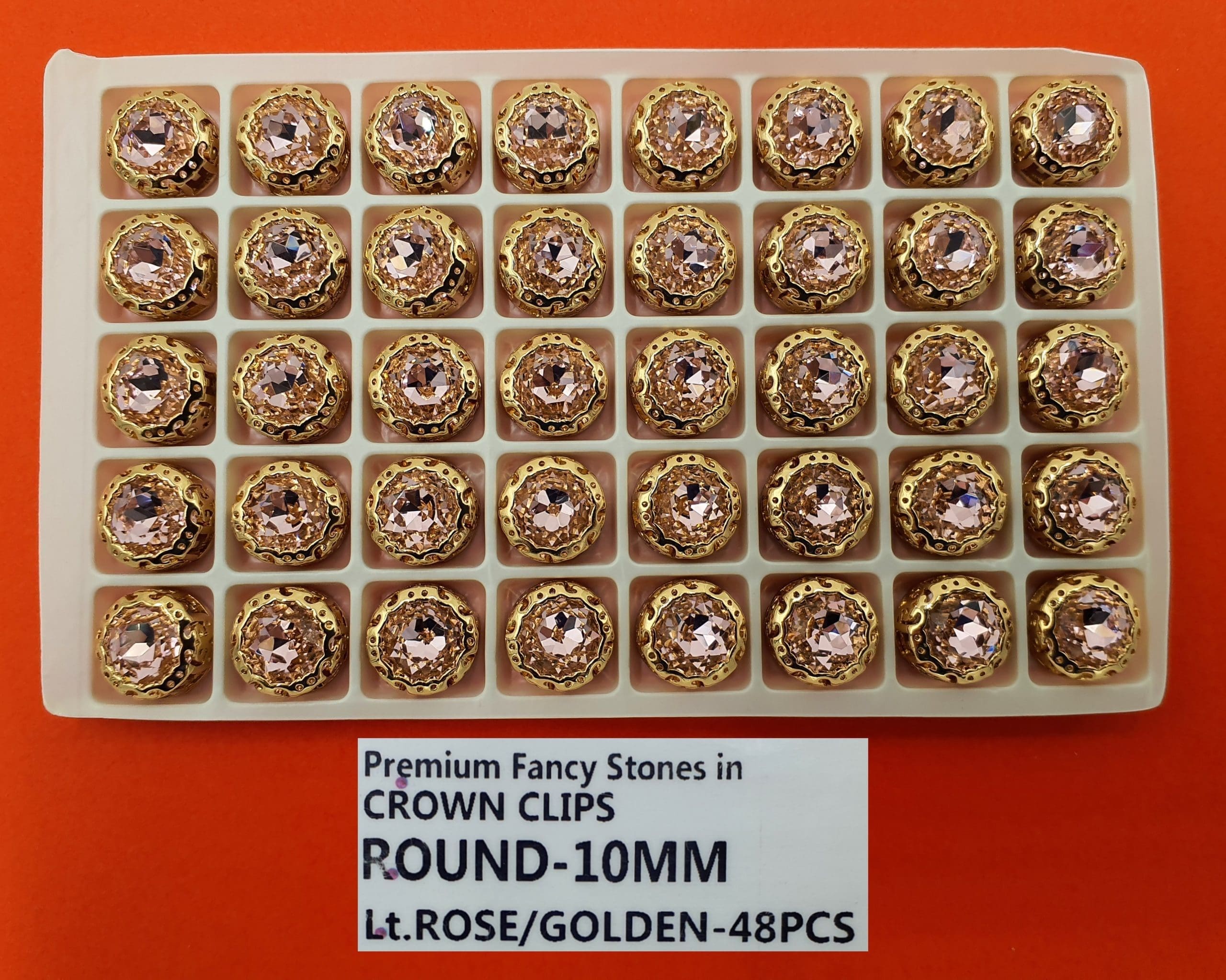 FANCY STONES;48PCS/BOX (ROUND-10MM/48)