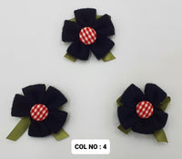 Textile Ribbon Flowers – Pack of 10 (GZA00581)