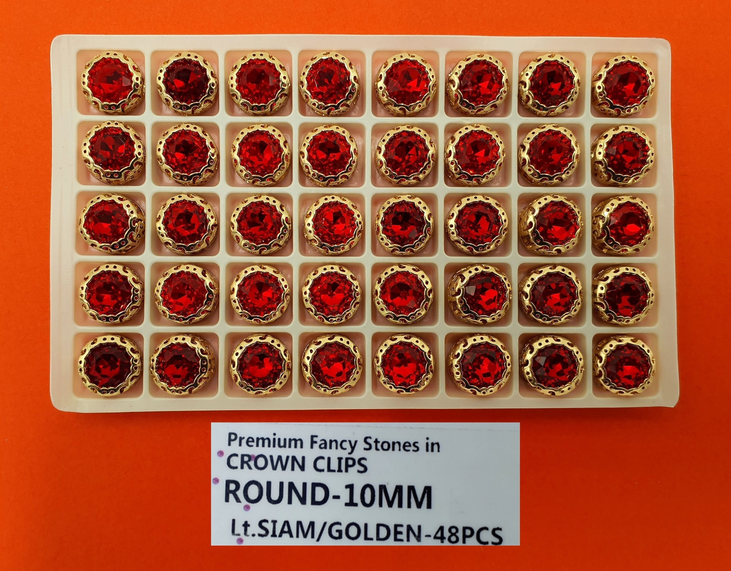 FANCY STONES;48PCS/BOX (ROUND-10MM/48)