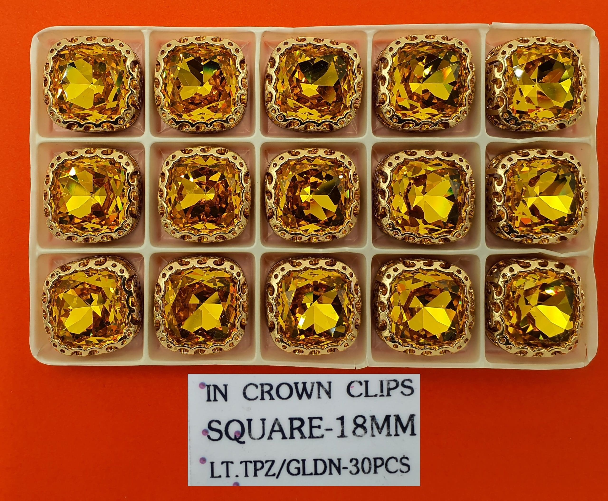 CRYSTAL STONE:30PC (SQUARE-18X18)