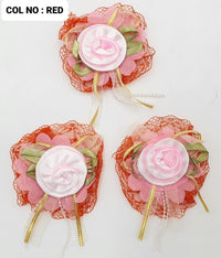 Ribbon Flowers, Pack of 10 (130708)