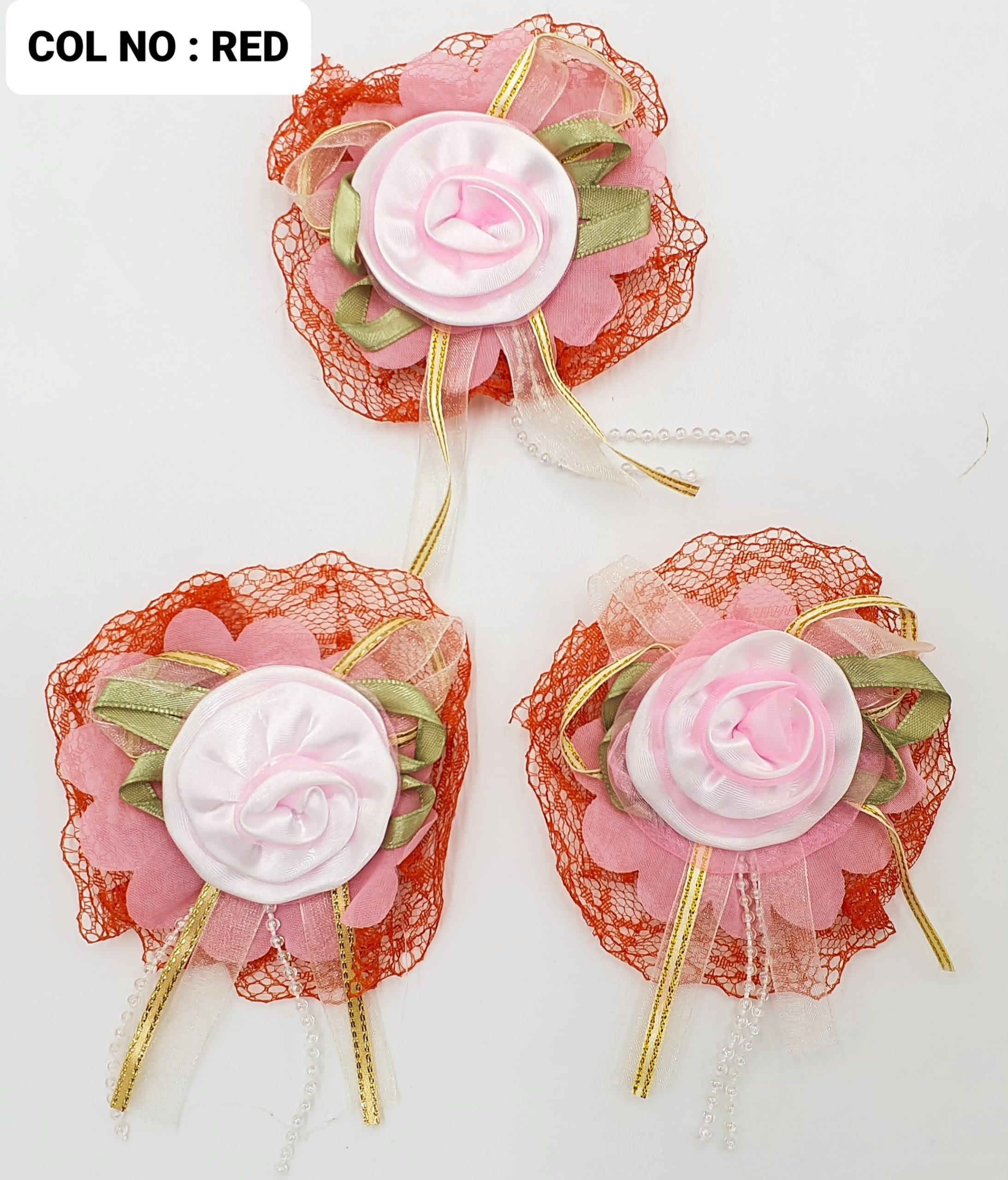 RIBBON FLOWER:10PC/PKT (130708)