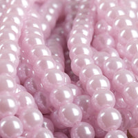 Plastic Round Beads – 6 mm, 30 in strand (KM/6MM-PX30)