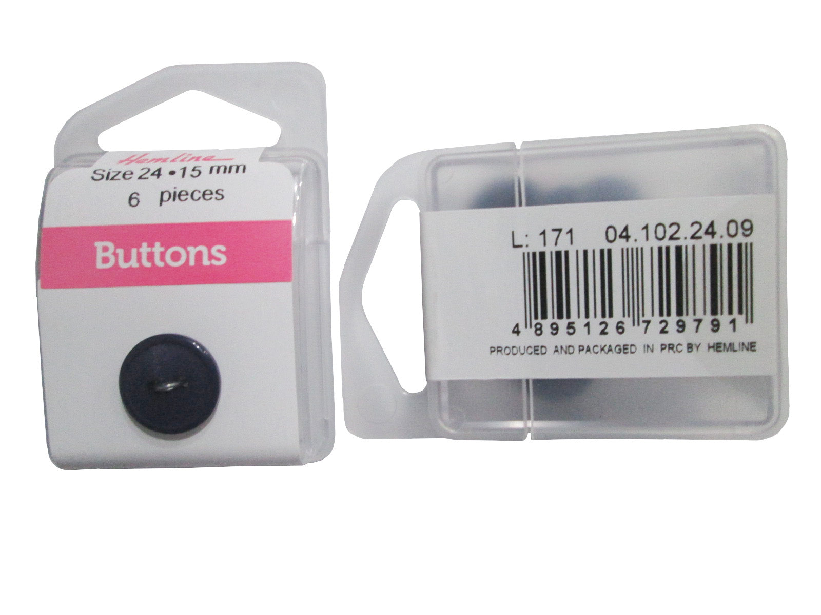 NYL.RD.BUTTON:3CRD*6PC (BOX/04.102.24.09)