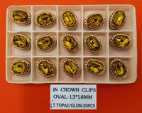 Oval Crystal Stones – 13 × 18 mm – Pack of 30 (OVAL-13X18)
