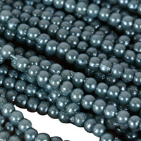 Plastic Round Beads – 3 mm, 30 in strand (KM/3MM-PX30)