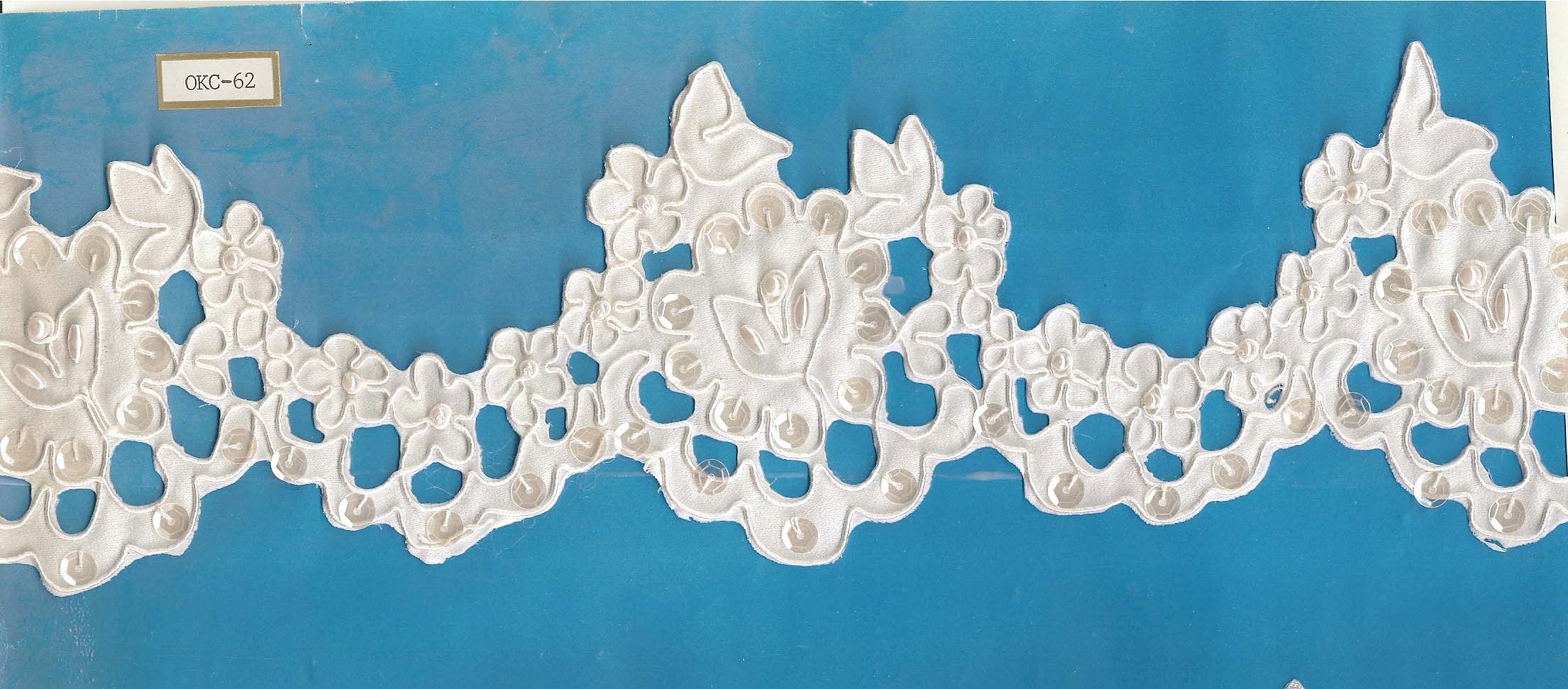 EMB.LACE WITH BEADING  (OKC-62)