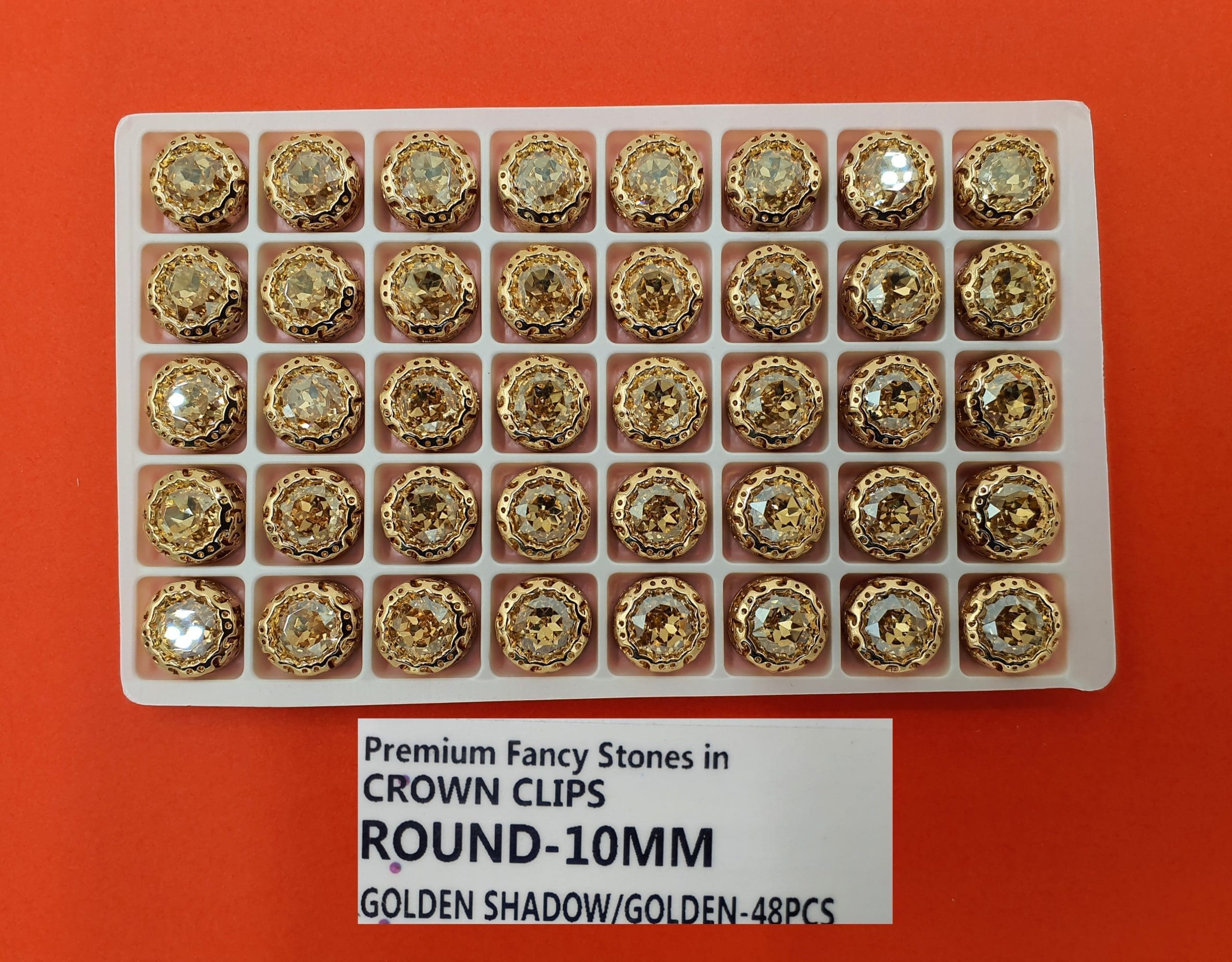 FANCY STONES;48PCS/BOX (ROUND-10MM/48)