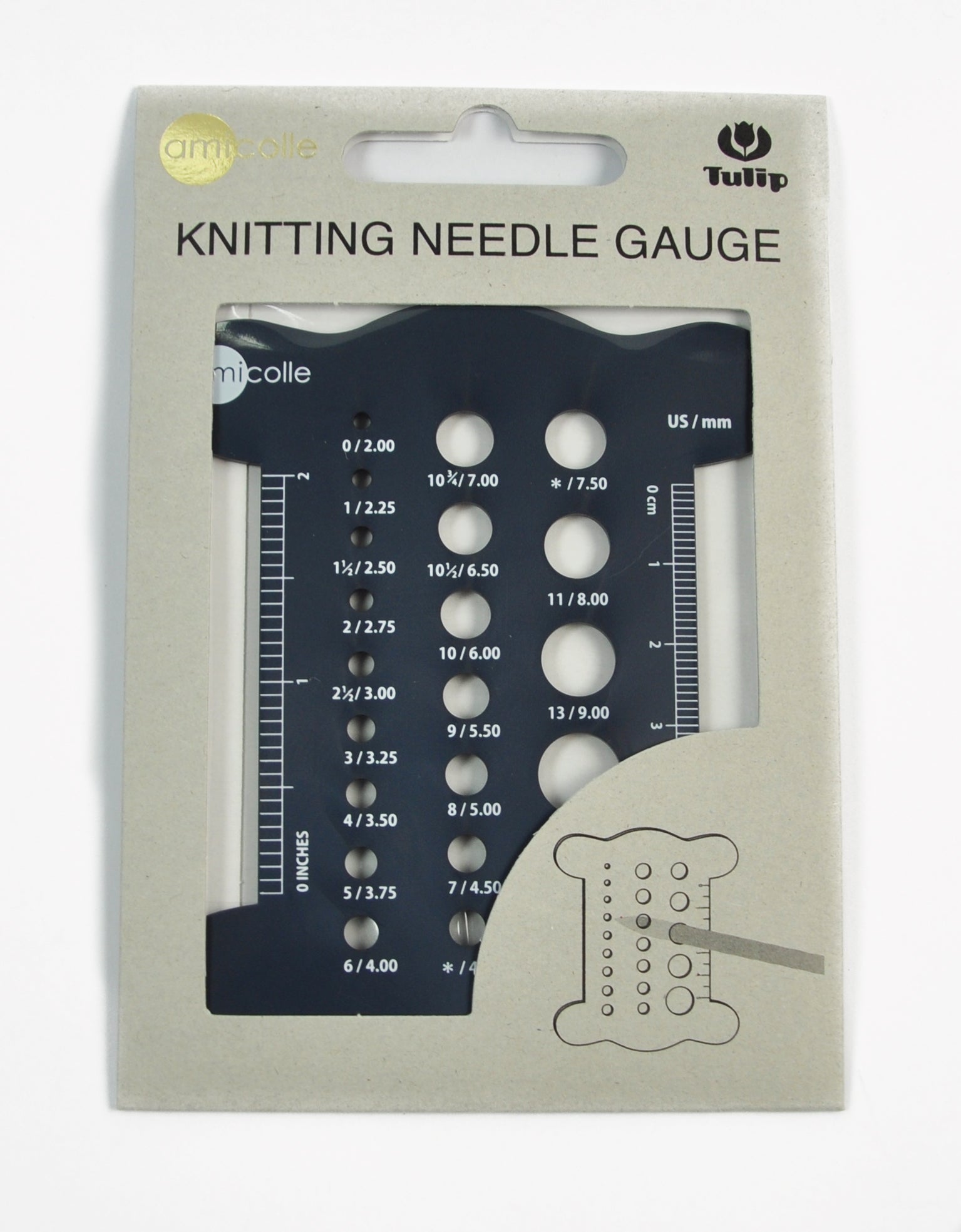 KNITTING NEEDLE GUAGE (AC-053E)