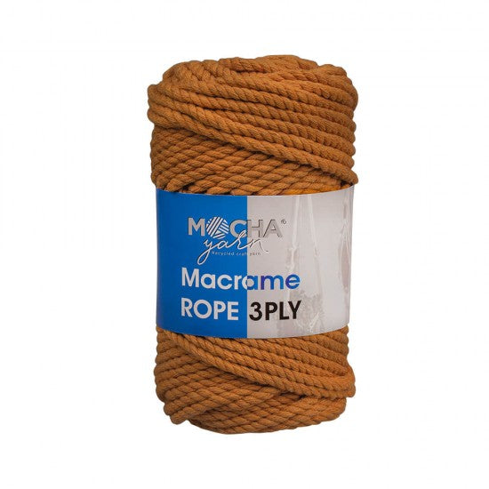 MACRAME ROPE:3PLY:250GRM~40MTR (MOCHA/ROPE)