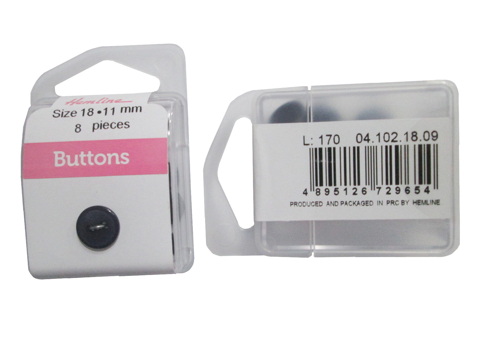 NYL.RD.BUTTON:3CRD*8PC (BOX/04.102.18.09)