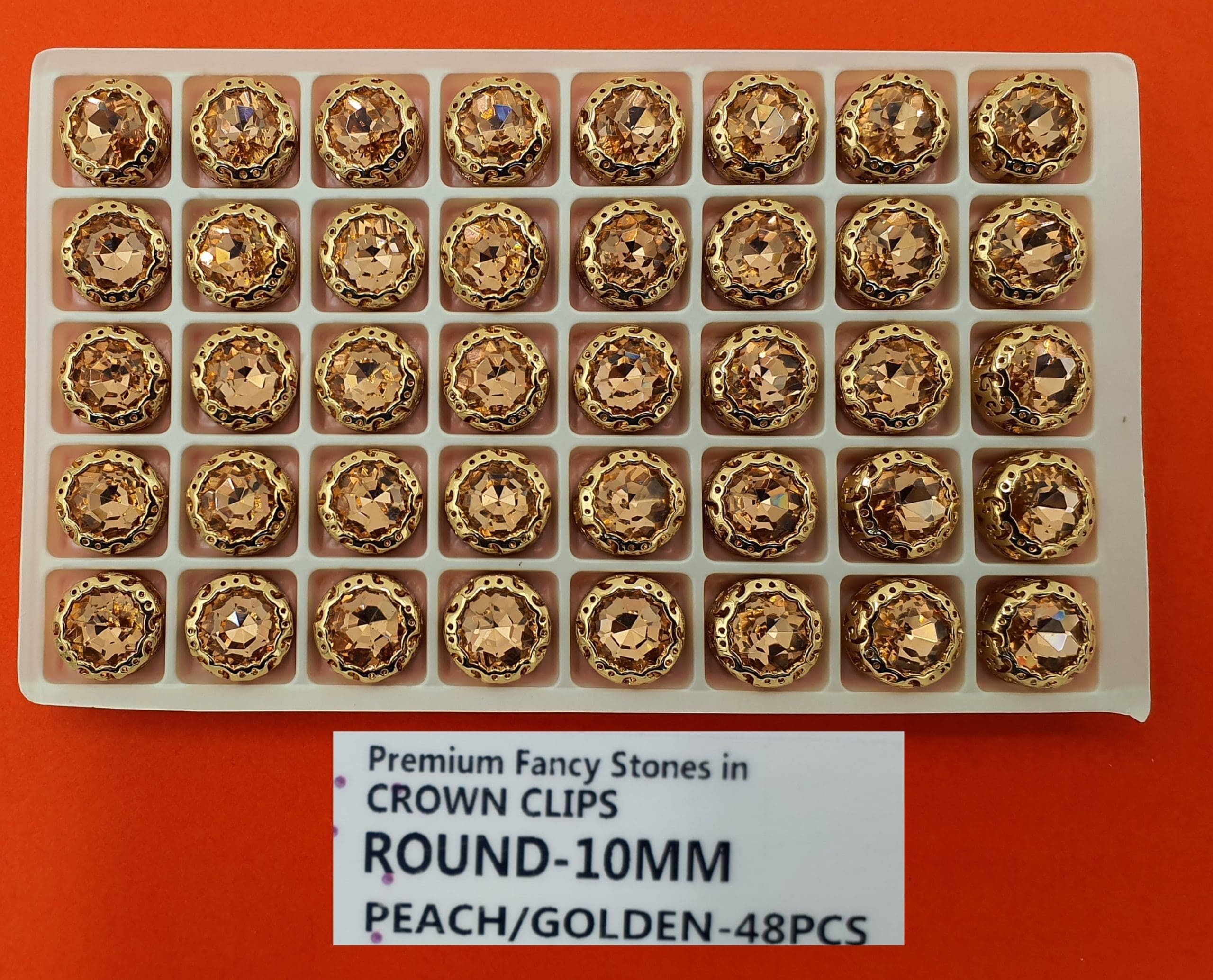 FANCY STONES;48PCS/BOX (ROUND-10MM/48)