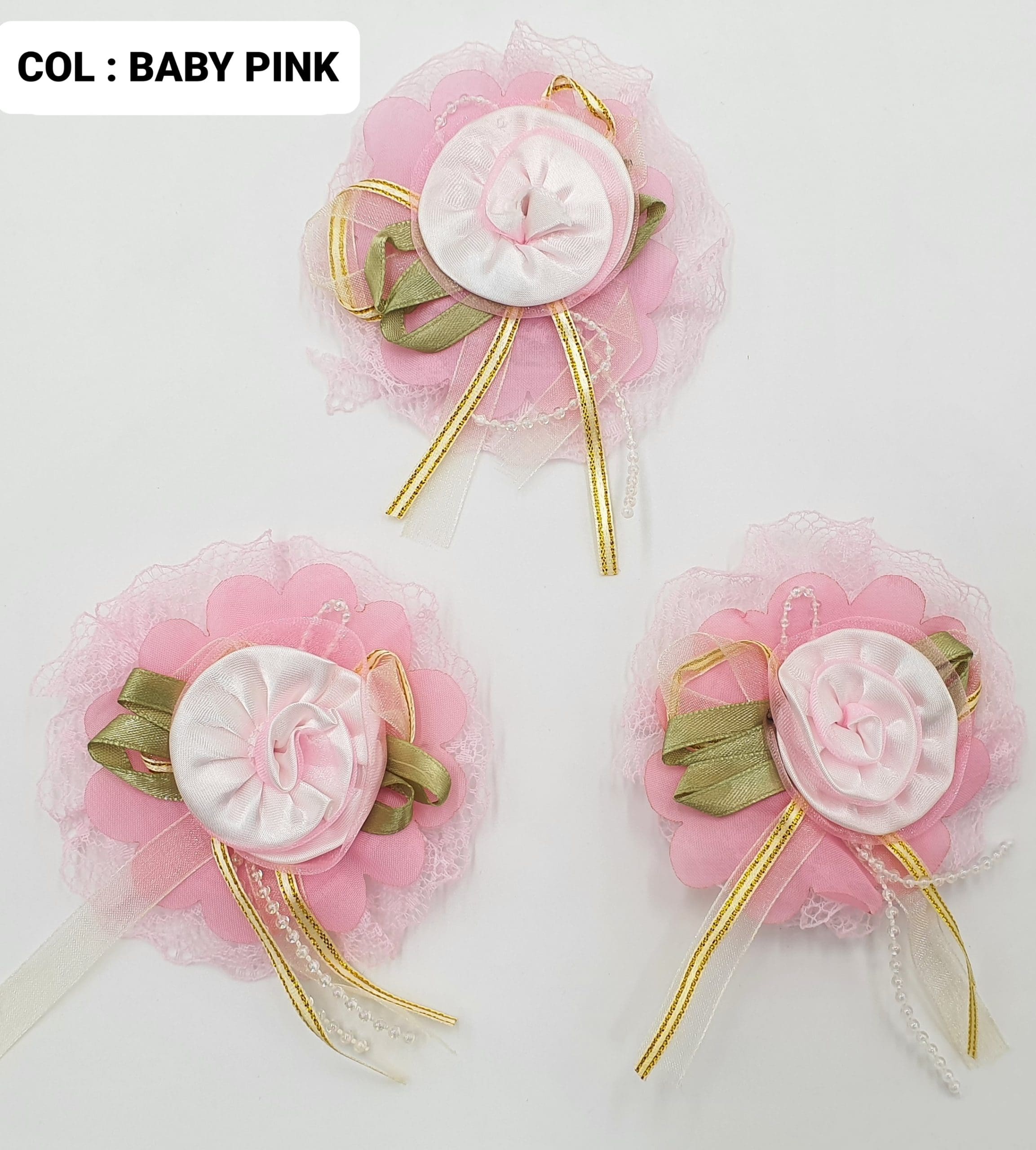 RIBBON FLOWER:10PC/PKT (130708)