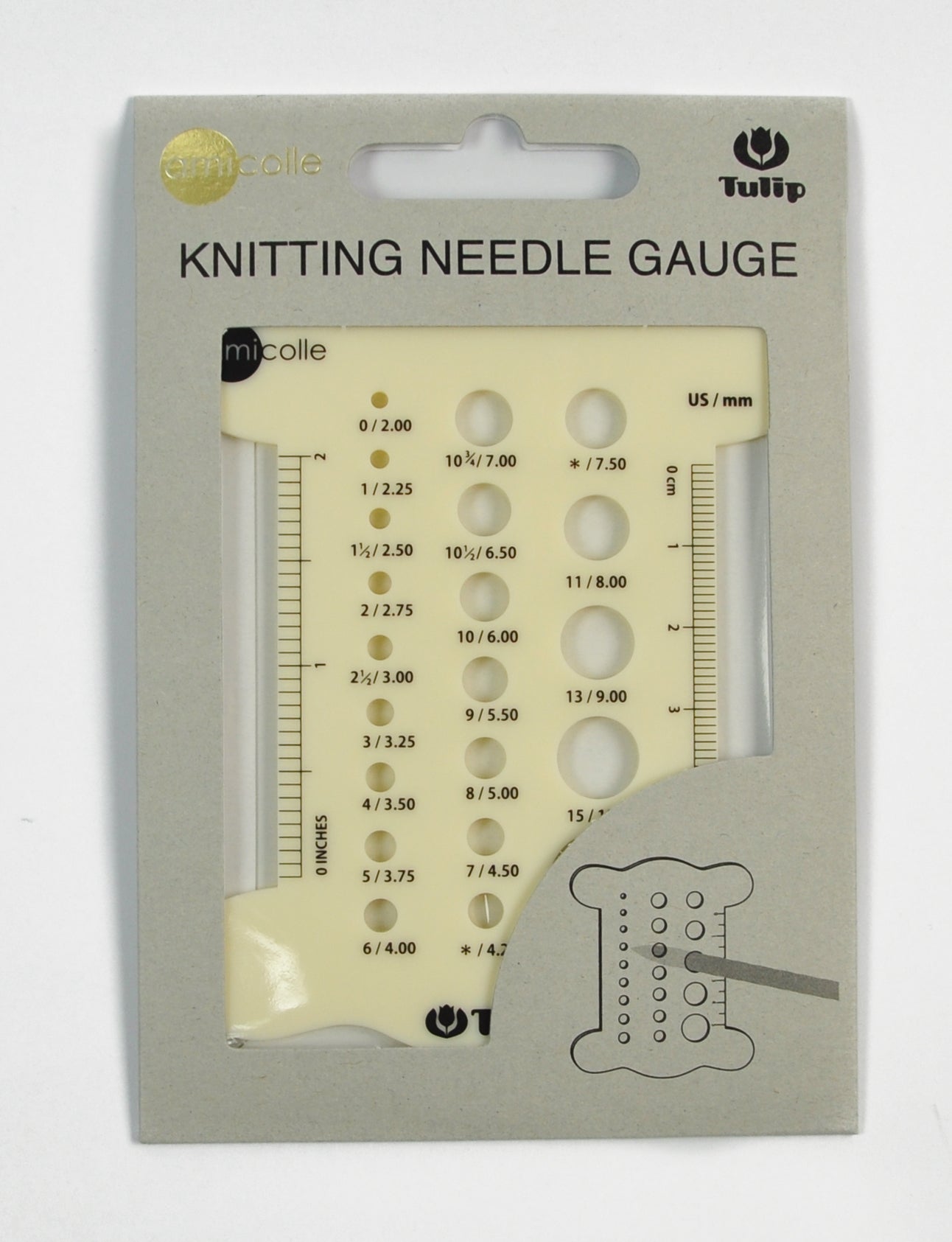 KNIT.NEEDLE GUAGE:21SIZES (AC-054E)
