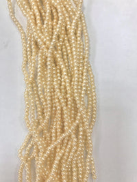 Plastic Round Beads – 3 mm, 30 in strand (KM/3MM-PX30)