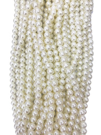 Plastic Round Beads – 8 mm, 30 in strand (KM/8MM-PX30)