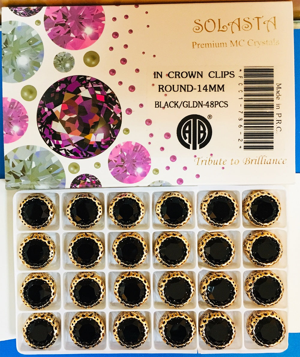 FANCY STONES:48PC/BOX (ROUND-14MM)