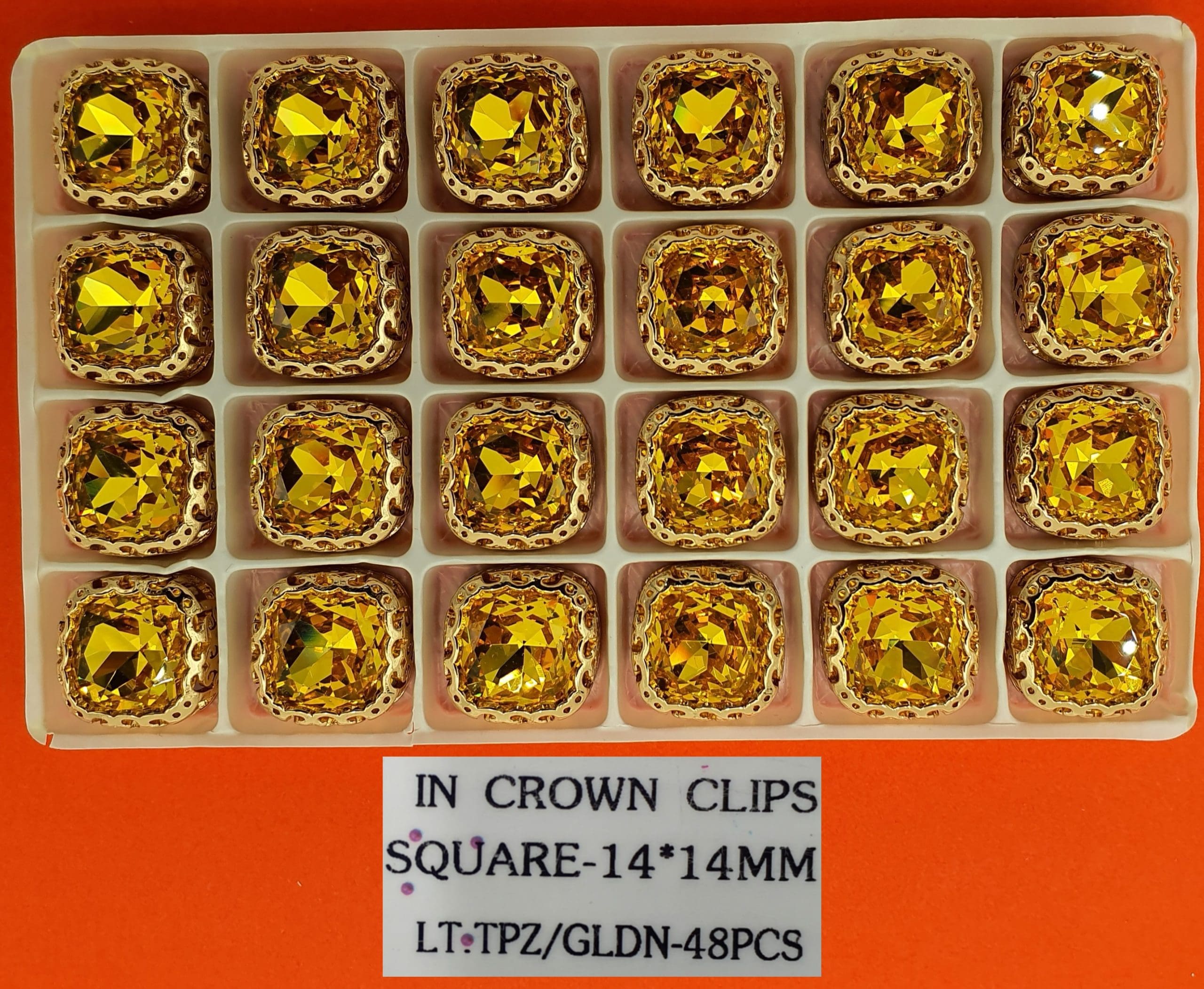 CRYSTAL STONE:48PC (SQUARE-14X14)