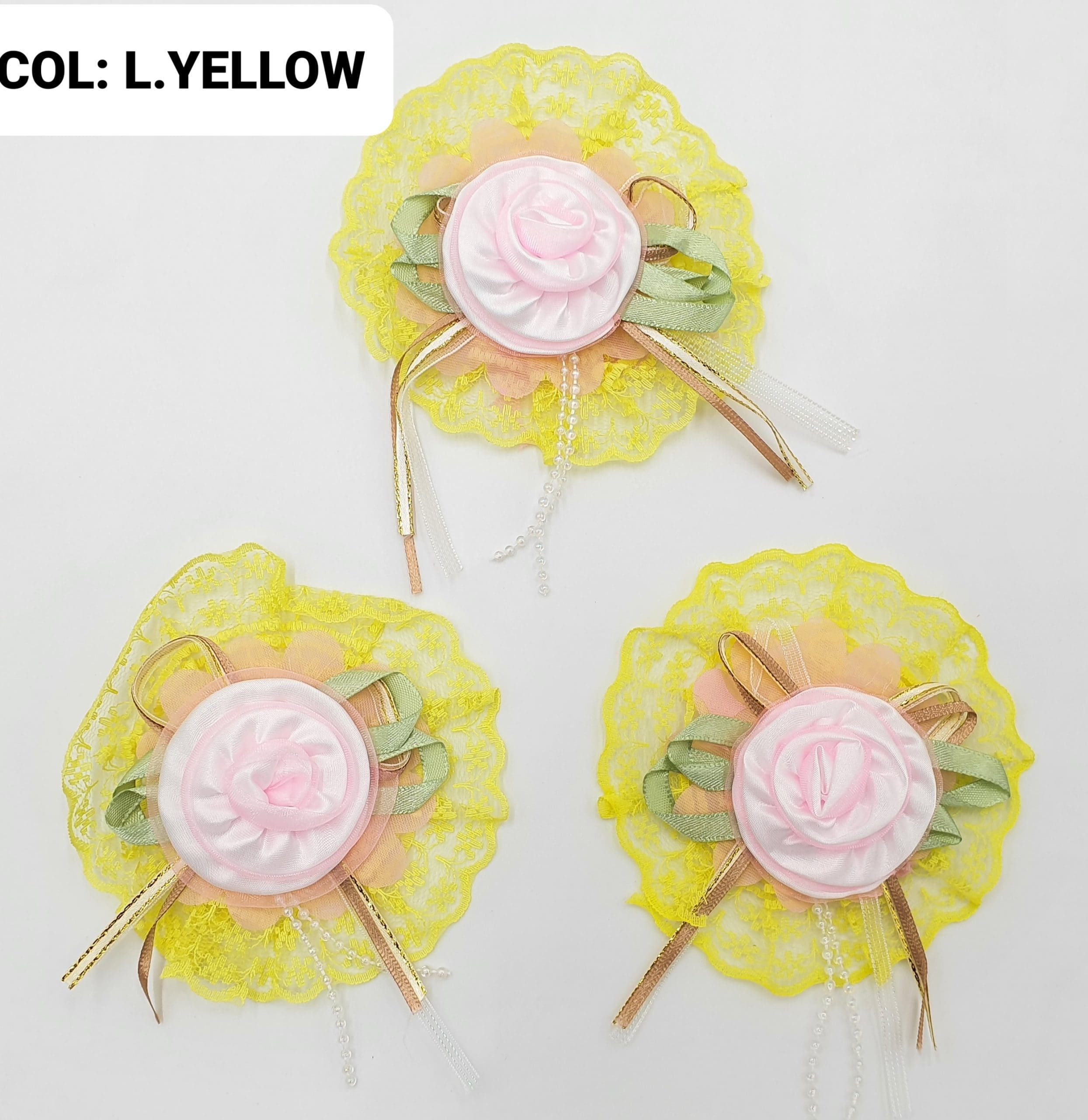 RIBBON FLOWER:10PC/PKT (130708)