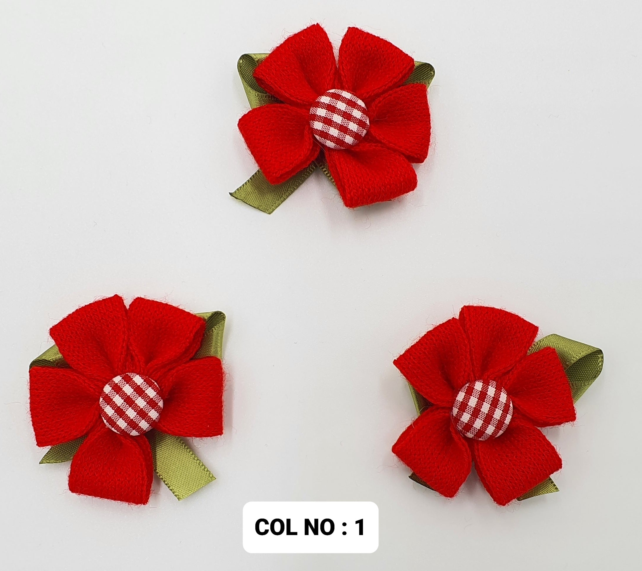 TEXTILE RIBBON FLOWER:10PC/PKT (GZA00581)