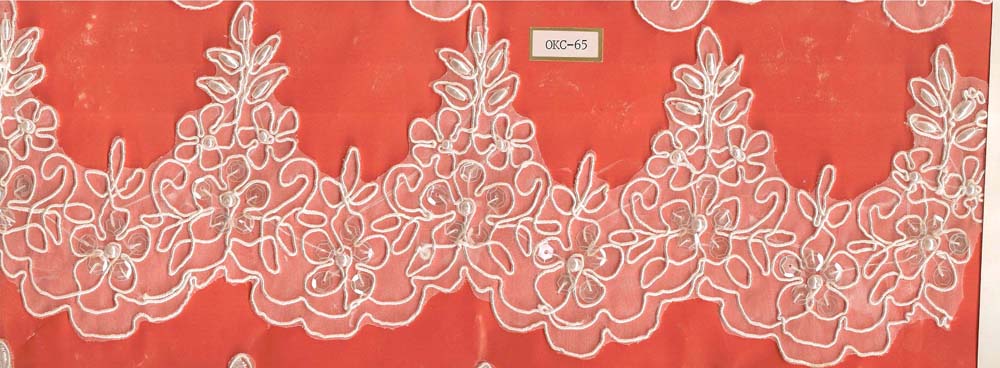 EMB.LACE WITH BEADING (OKC-65)