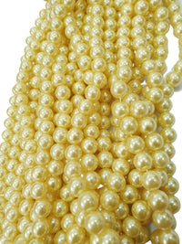 Plastic Round Beads – 10 mm, 30 in strand (KM/10MM-PX30)