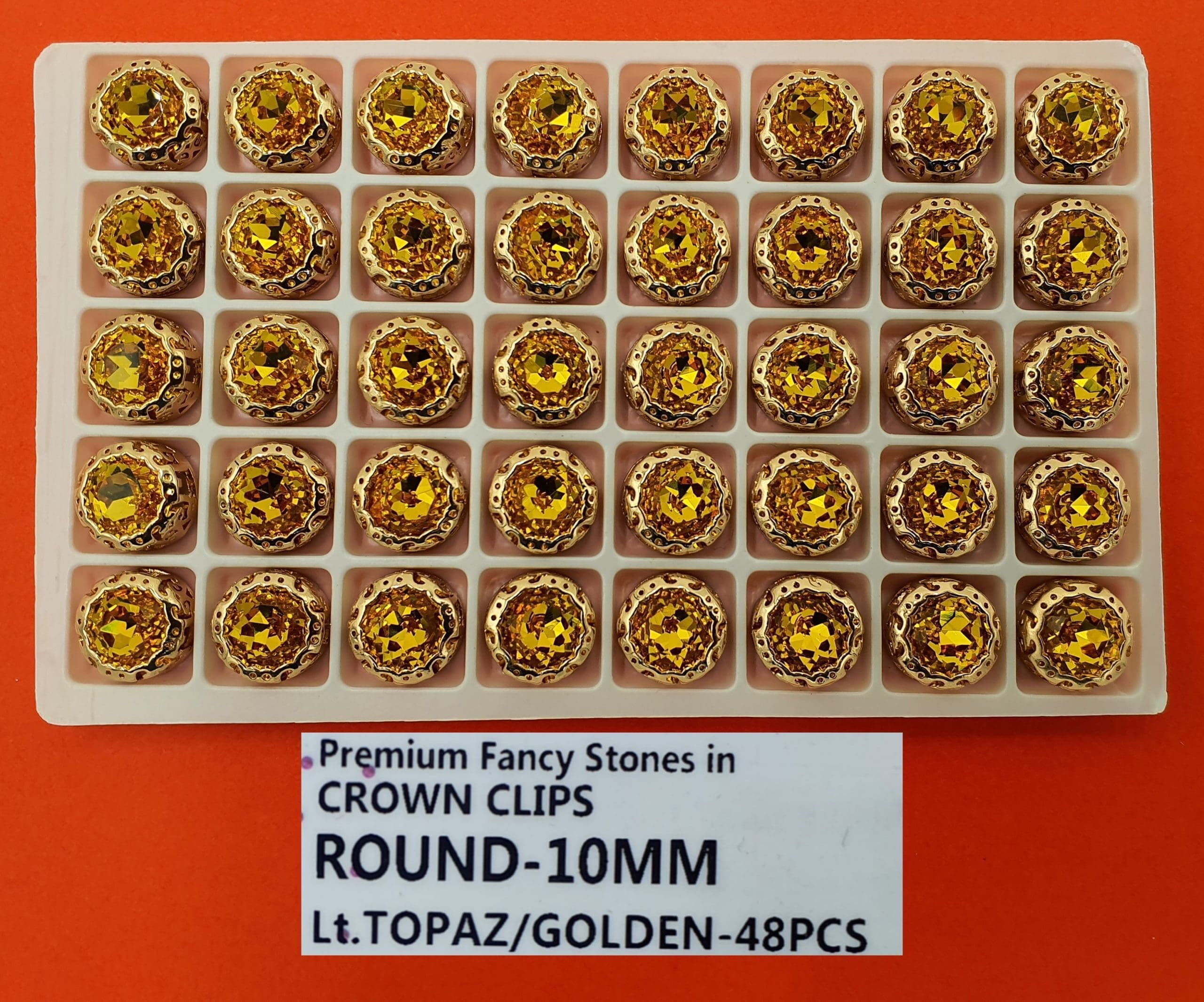 FANCY STONES;48PCS/BOX (ROUND-10MM/48)