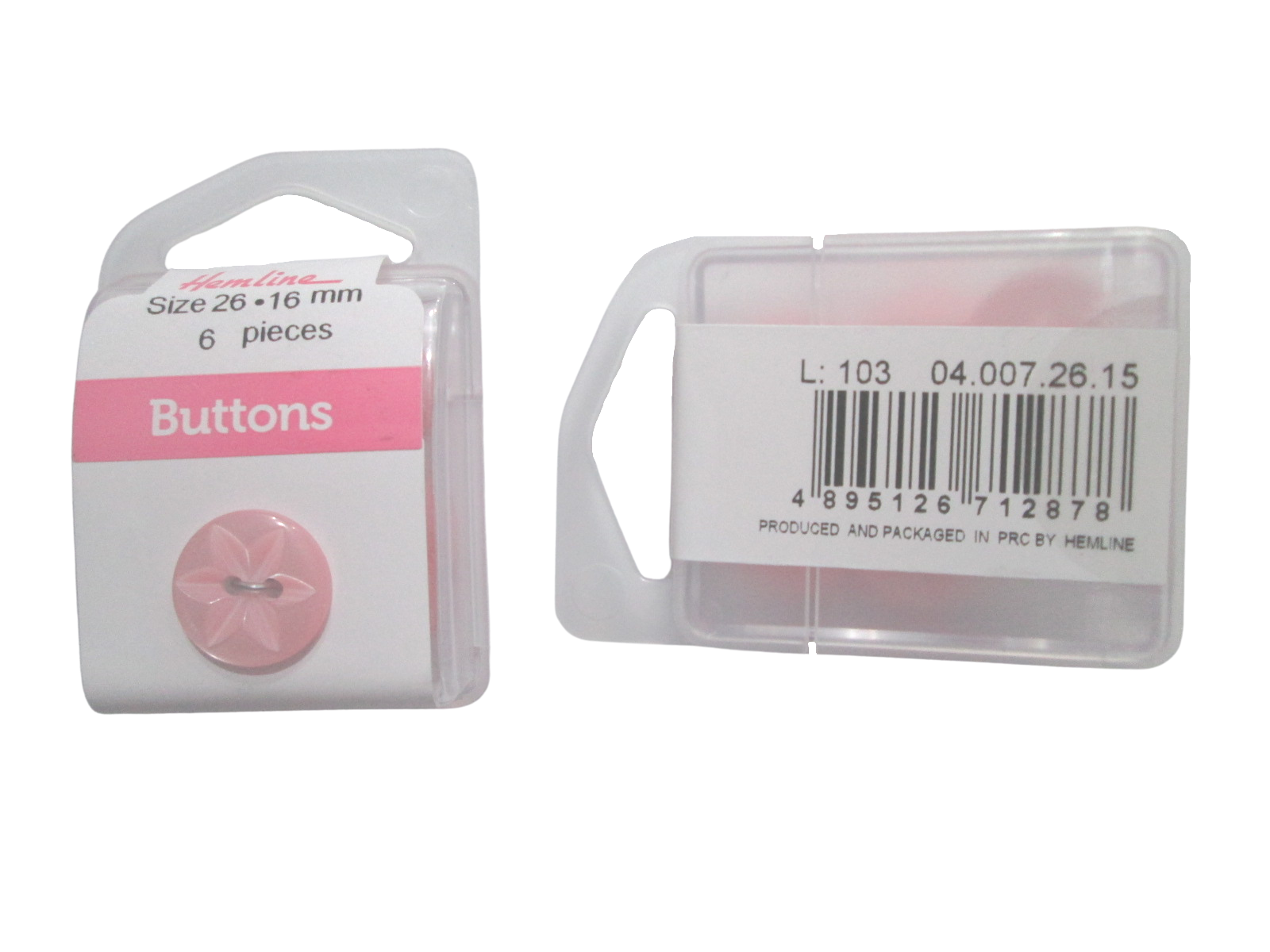 STAR BUTTON:3CRD(6PC) (BOX/04.007.26.15)