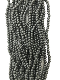 Plastic Round Beads – 4 mm, 30 in strand (KM/4MM-PX30)