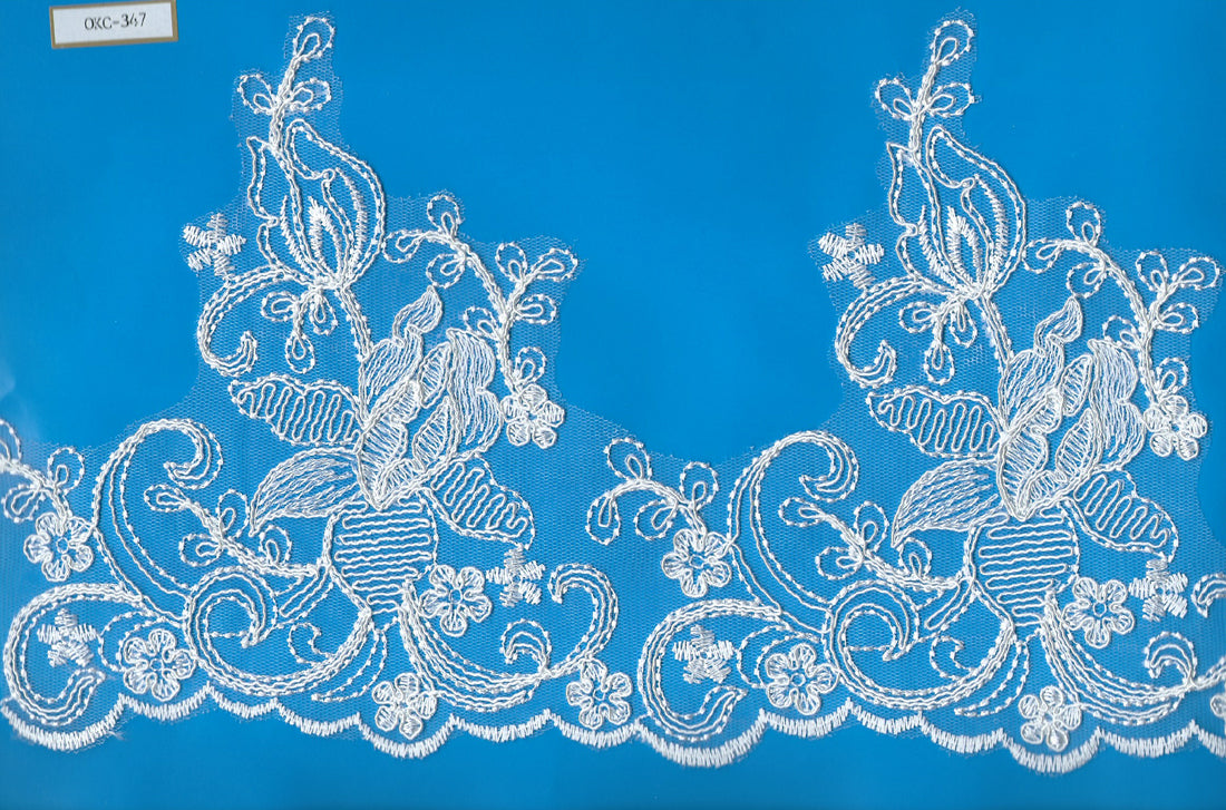 TULLE EMB LACE W/CORD (OKC-347)