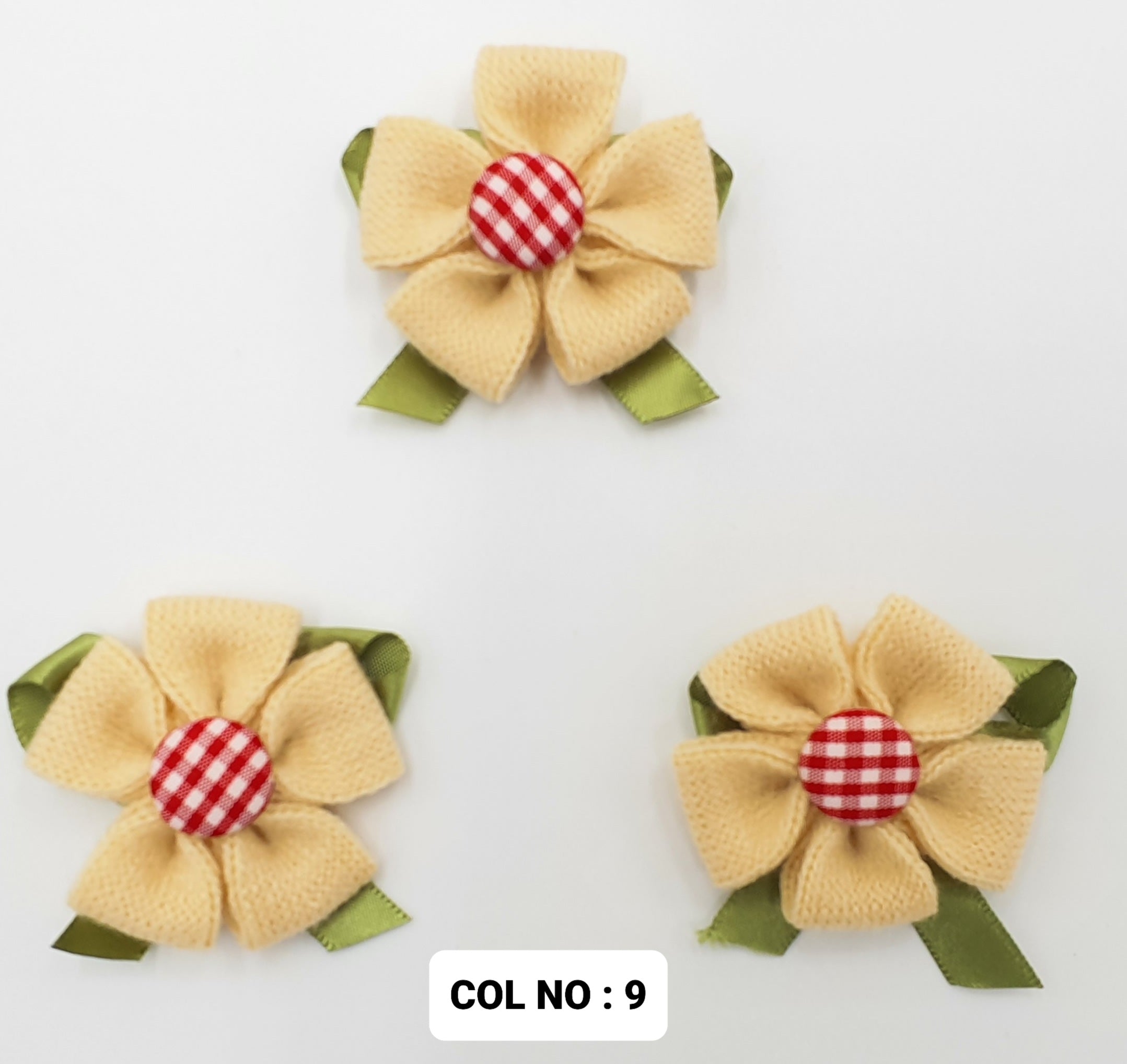 TEXTILE RIBBON FLOWER:10PC/PKT (GZA00581)