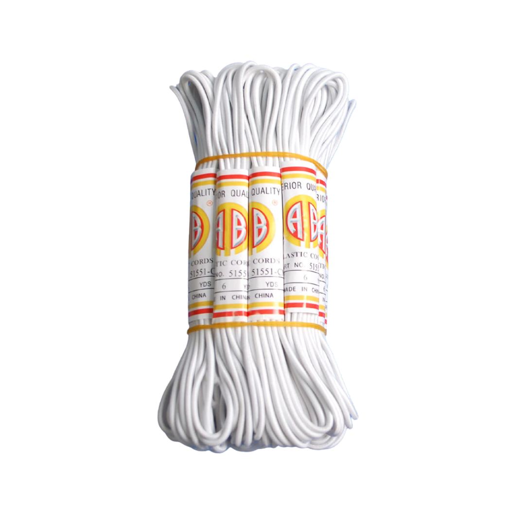 ROUND ELASTIC CORD:2DOZ/PKT (51551-CM/PKT)