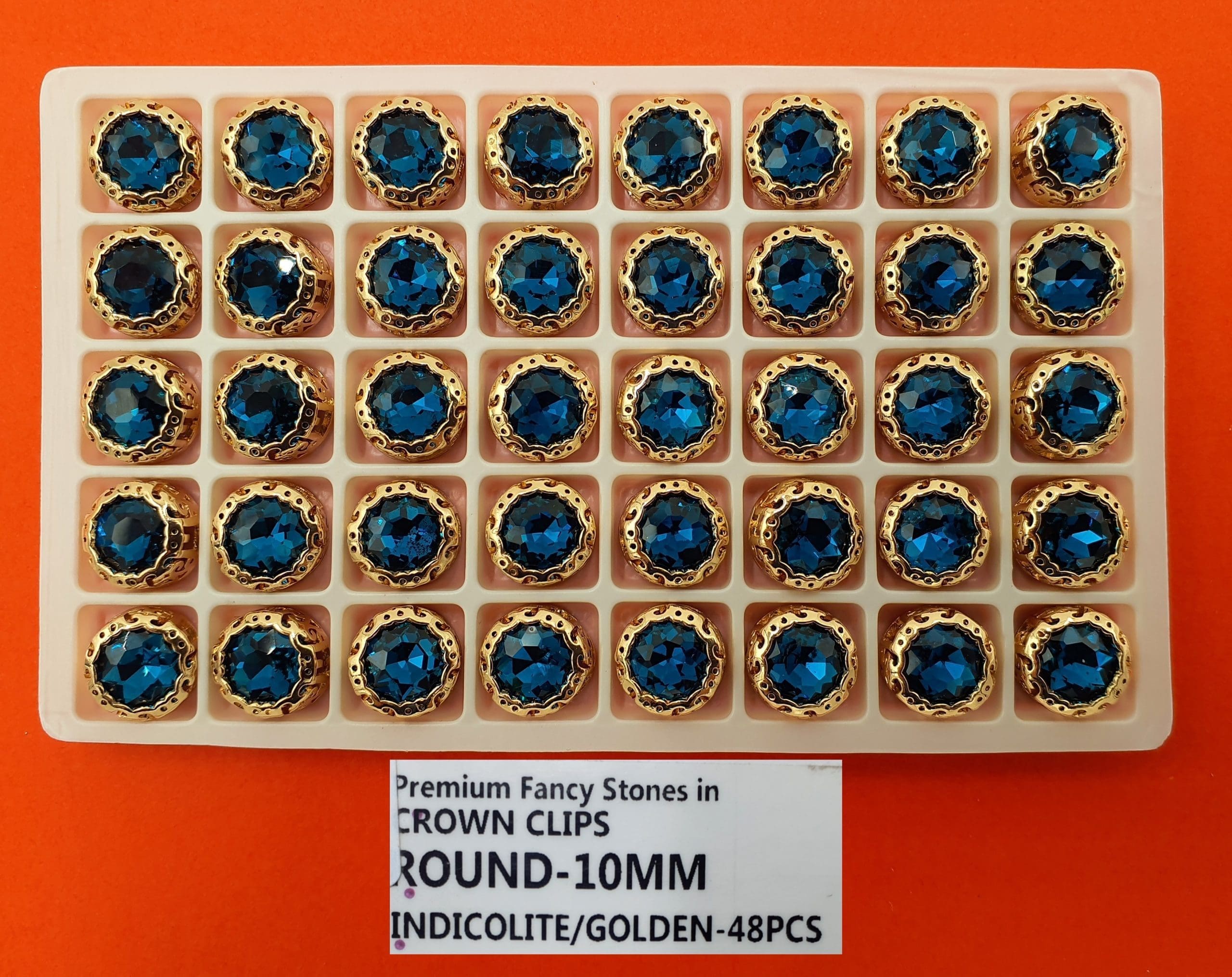 FANCY STONES;48PCS/BOX (ROUND-10MM/48)