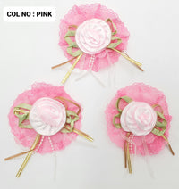 Ribbon Flowers, Pack of 10 (130708)