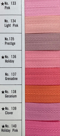 No. 3 Nylon Zippers — Pack of 72 (210211/20)