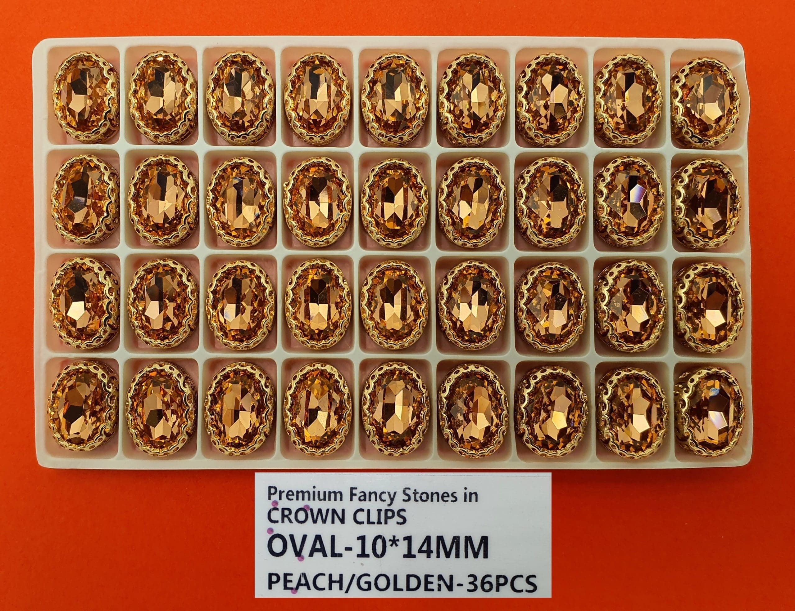 CRYSTAL STONES:36PC (OVAL-10X14)