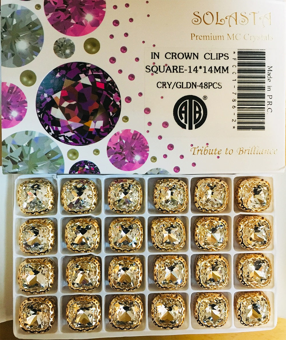 CRYSTAL STONE:48PC (SQUARE-14X14)