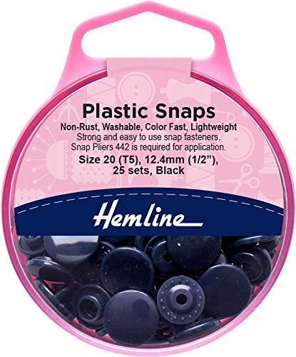 PLASTIC SNAPS:12MM:5 BX/PKT (443)