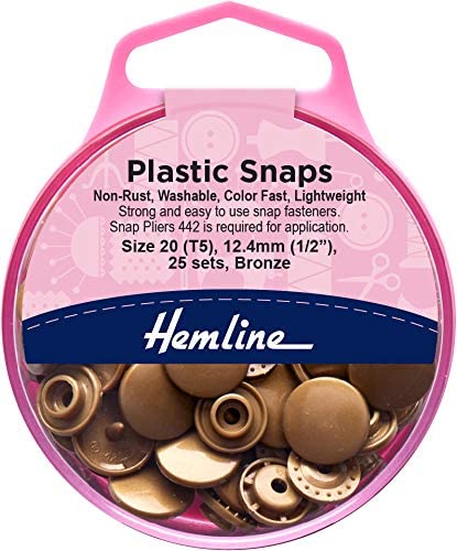 PLASTIC SNAPS:12MM:5 BX/PKT (443)