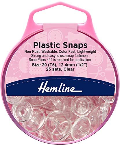 PLASTIC SNAPS:12MM:5 BX/PKT (443)