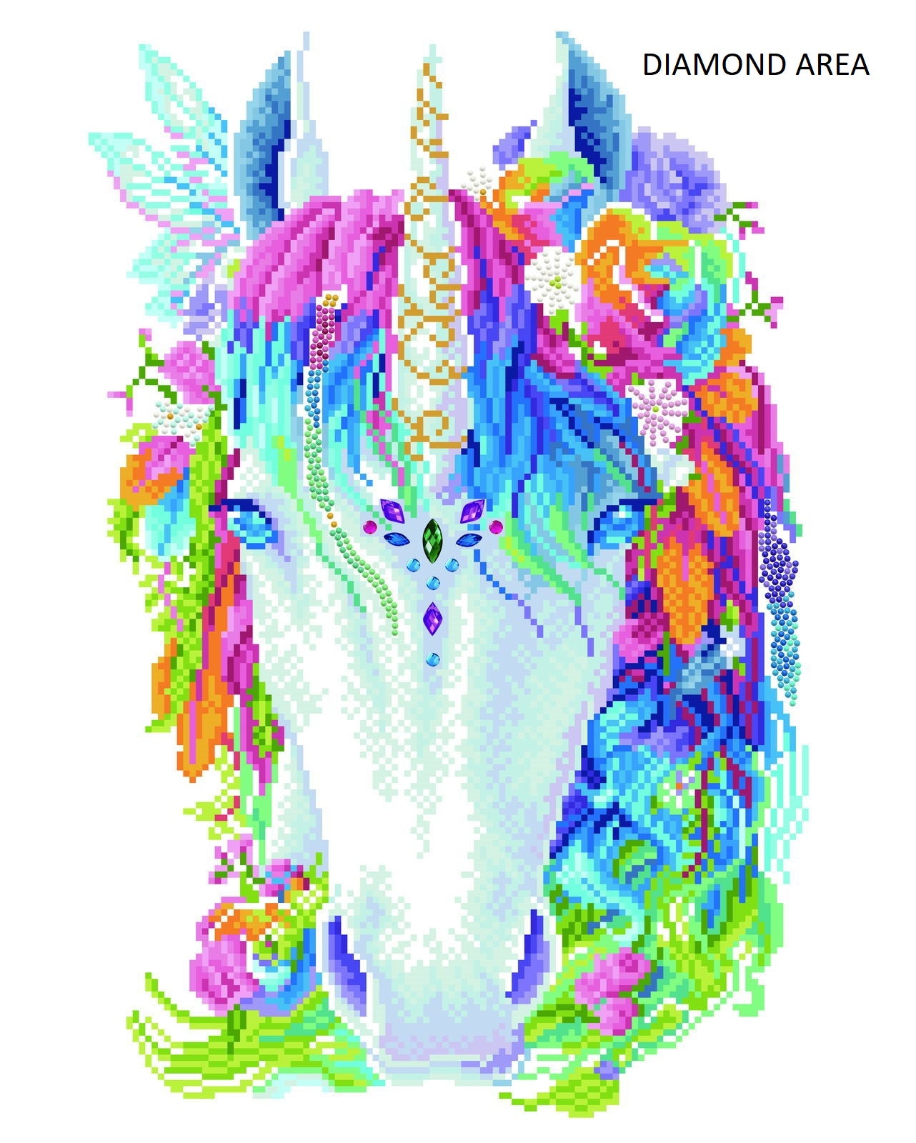 DIAMOND FACET ART KIT: MYSTIC UNICORN DD KIT (DD11.004)