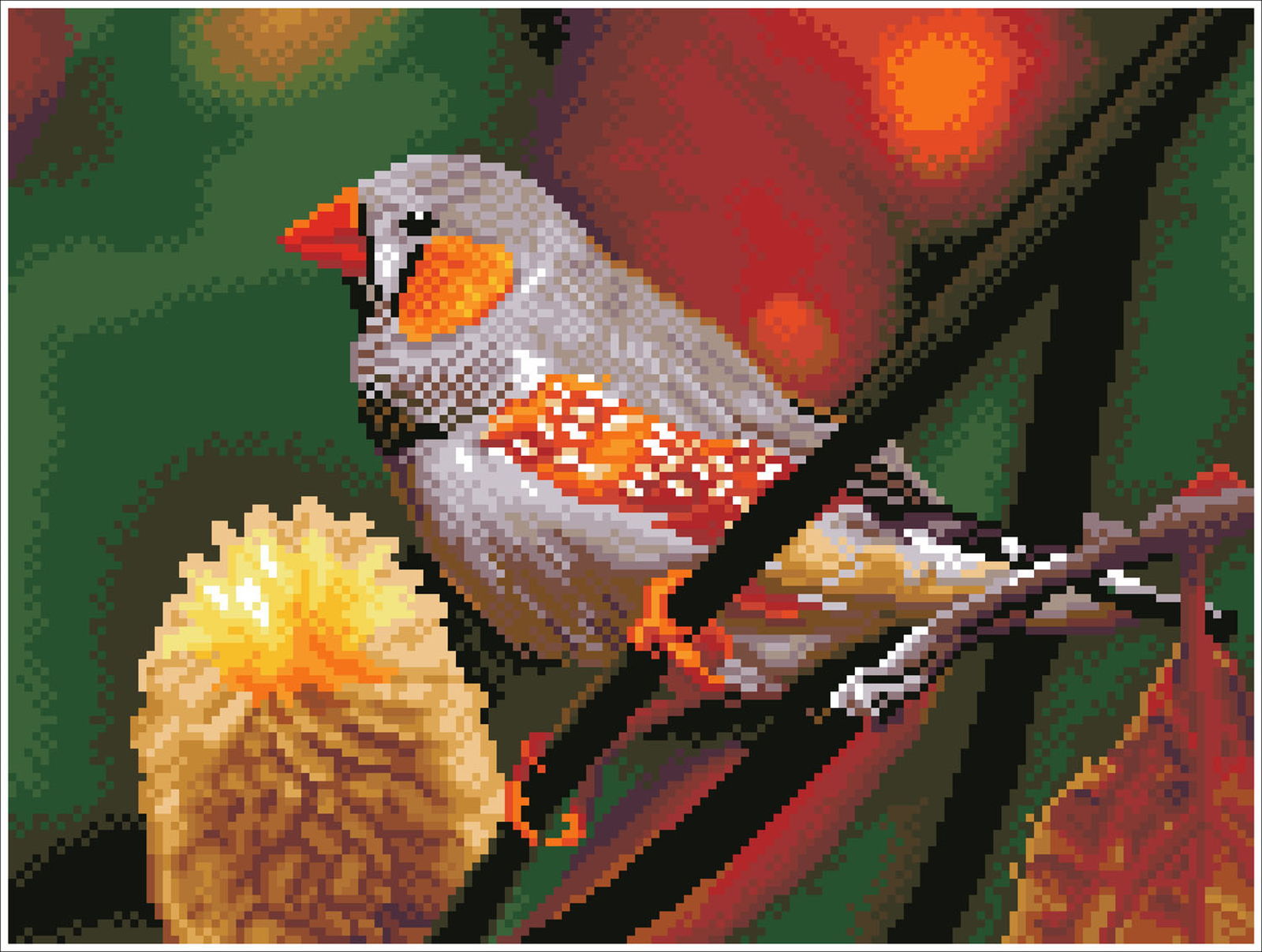 DIAMOND DOTZ ARTWORK KIT – GOULDIAN FINCH (DQ8.016)
