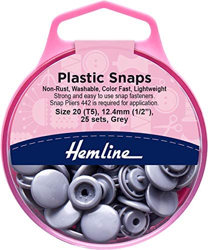 PLASTIC SNAPS:12MM:5 BX/PKT (443)