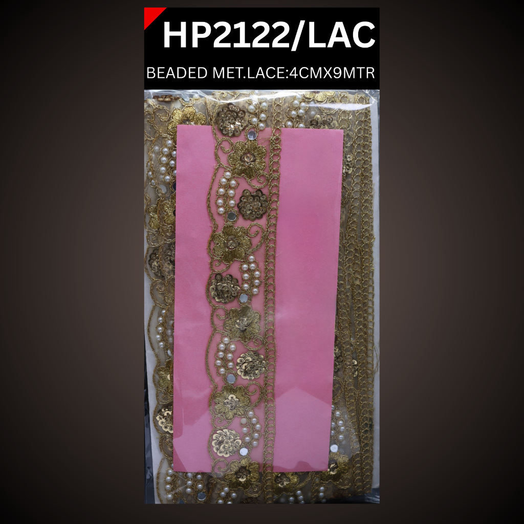 BEADED METALIC LACE HP2122/LAC